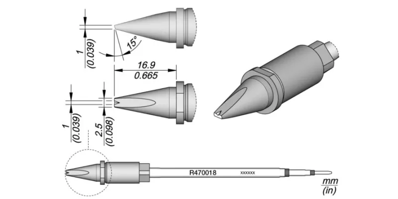 JBC R470-018 Forrasztóhegy