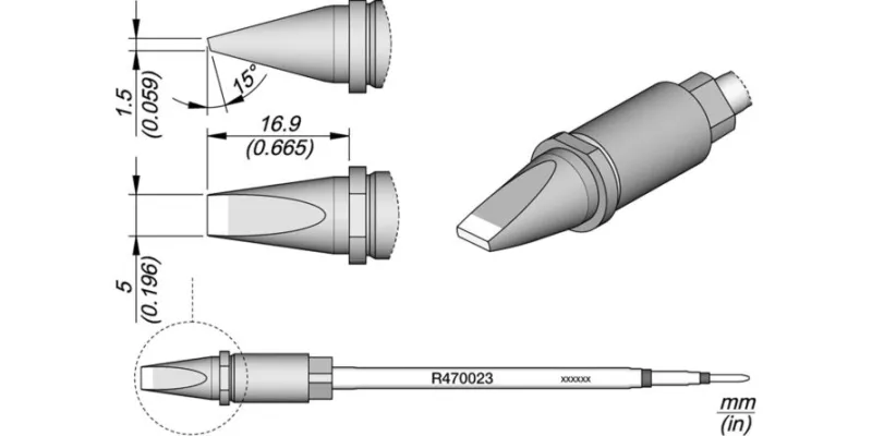 JBC R470-023 Forrasztóhegy