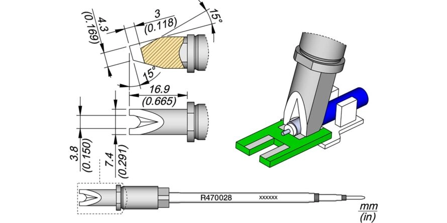 JBC R470-028 Forrasztóhegy