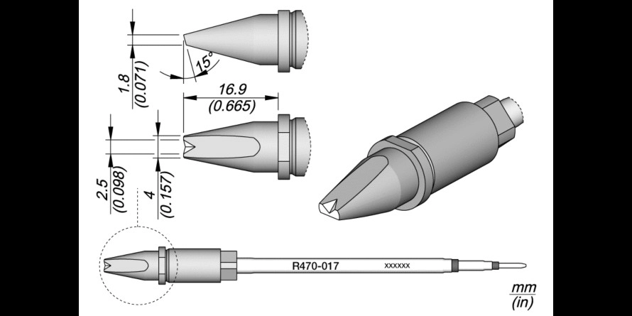 JBC R470-017 Forrasztóhegy